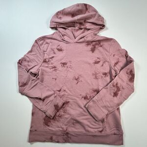Cat & Jack Pink Tie Ice Dye Long Sleeve Lightweight Terry Hoodie Size L (10-12)